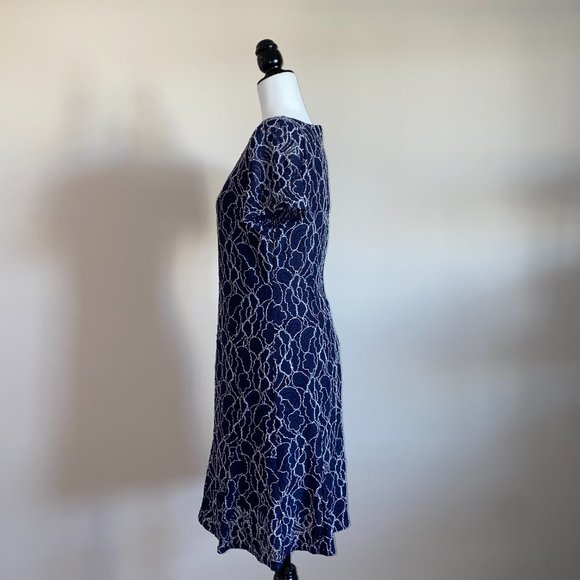 Karl Lagerfeld Paris Navy Embroidered Mini Dress 8 - Picture 5 of 9